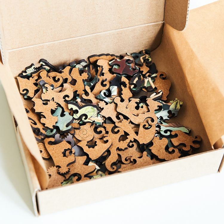 Деревянные фигурные пазлы «У лесного озера» — картинка 3