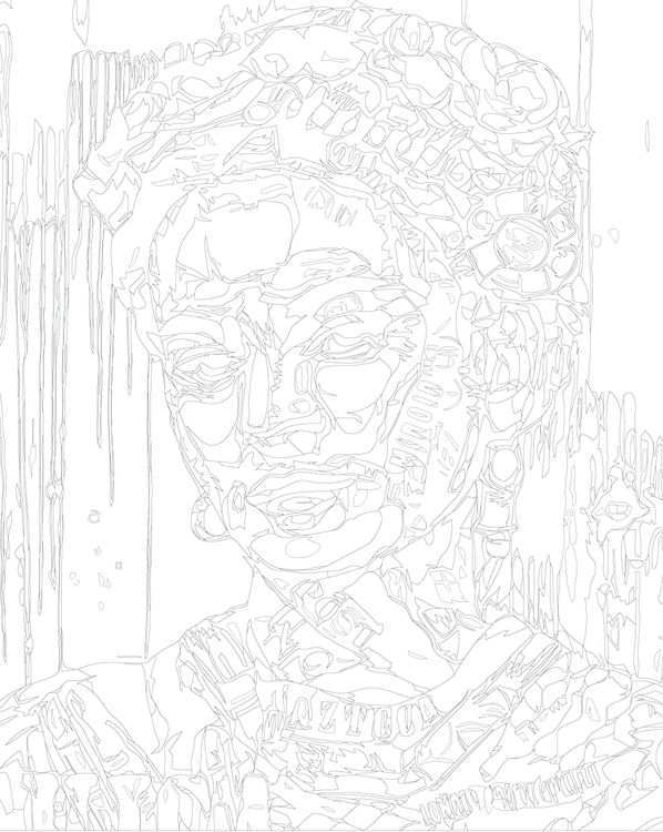 Картина по номерам «Pop Art Поп-арт: Фрида Кало 2» — картинка 2