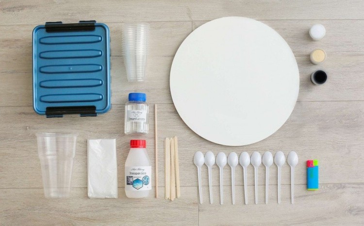 Набор для создания картины эпоксидной смолой Resin Art Black-Gold, Art Blong — картинка 2