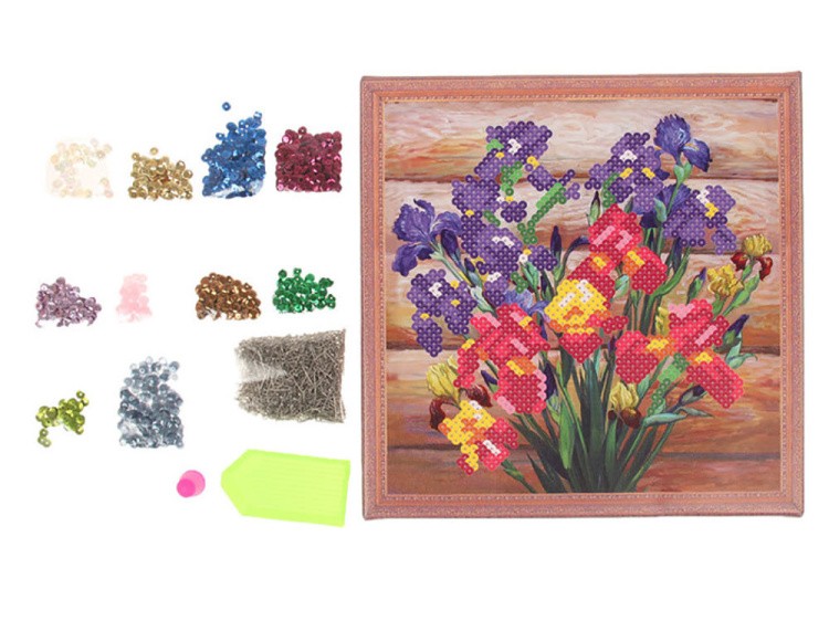 Мозаика из пайеток «Ирисы» — картинка 3