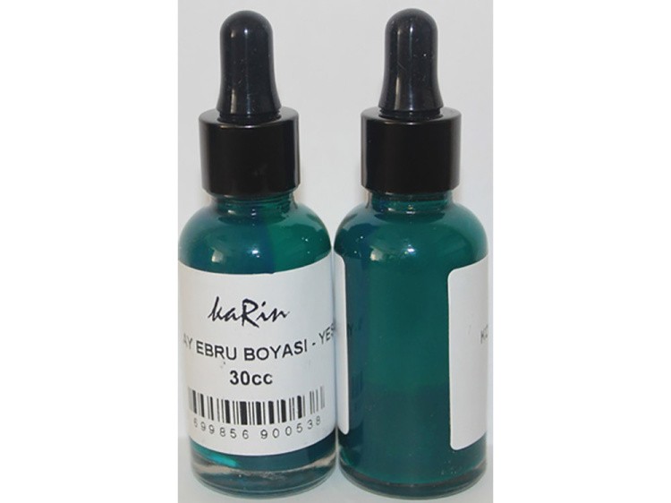 Краска для эбру зеленая 30 мл, Karin — картинка 3