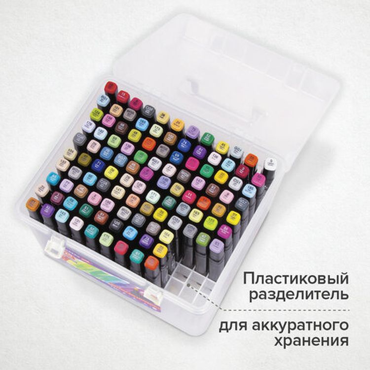 Маркеры для скетчинга двусторонние BRAUBERG ART DEBUT BLACK, цвет: набор 120 цв — картинка 4