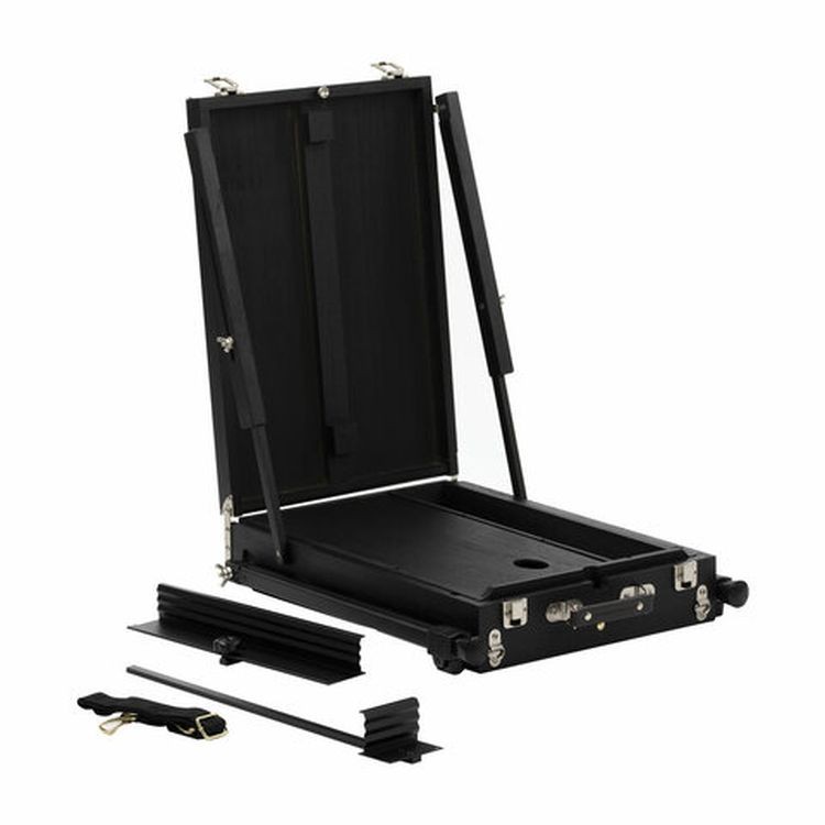 Этюдник-мольберт BRAUBERG ART PREMIERE, алюминиевые ножки, холст до 82 см, черный — картинка 4