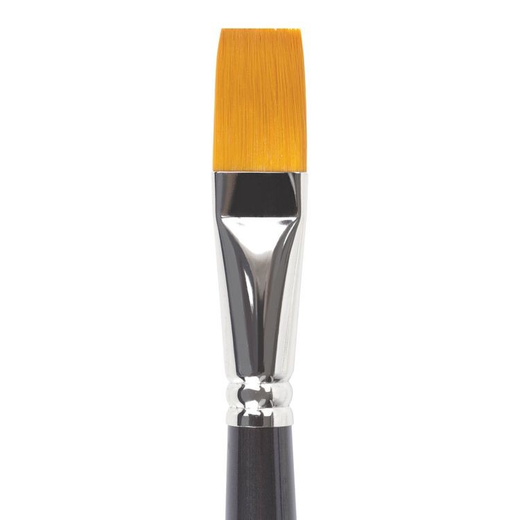 Кисть художественная профессиональная Art Classic, синтетика жесткая, плоская, № 20, длинная ручка, Brauberg — картинка 3