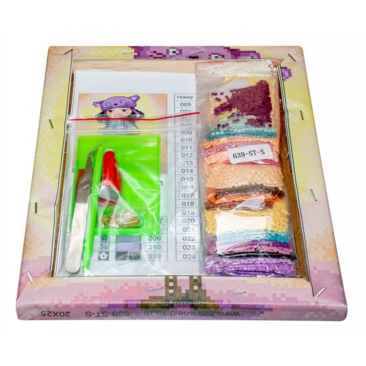 Алмазная вышивка «Девочка с сумочкой» — картинка 3