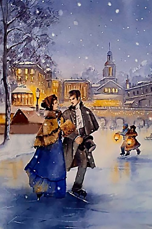 Алмазная вышивка «На катке» — картинка 2