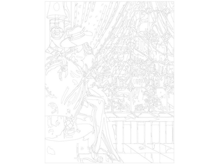 Картина по номерам «Таинственная особа» — картинка 3