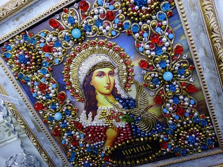 Набор вышивки хрустальными камнями «Святая Ирина» — картинка 4