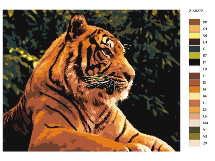 Картина по номерам «Тигр» — картинка 2