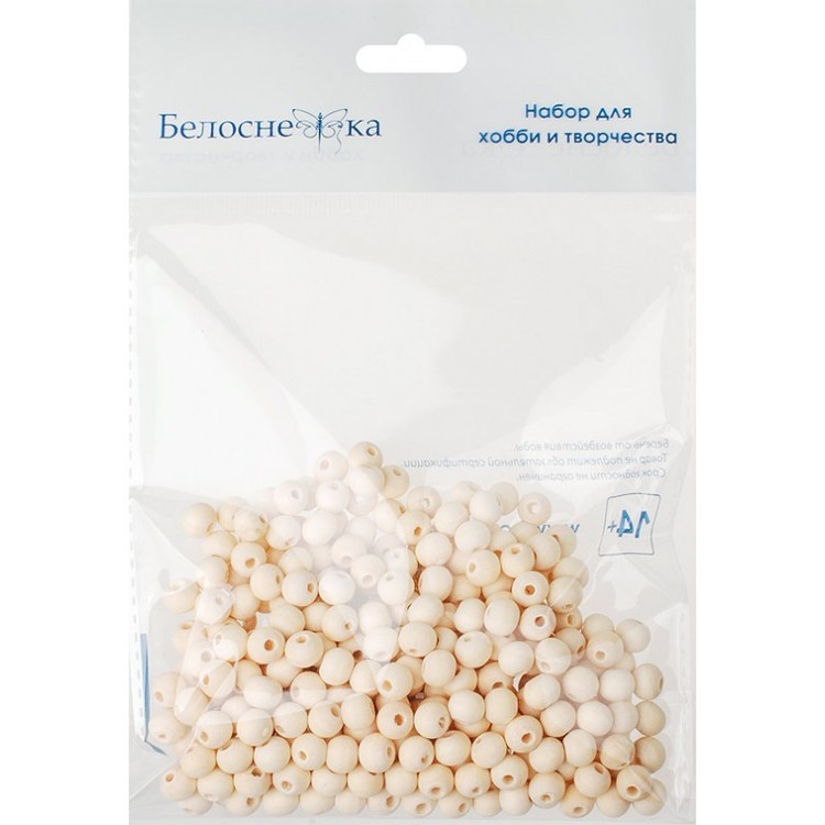 Бусины дерево, d 8 мм, 300 шт. — картинка 3