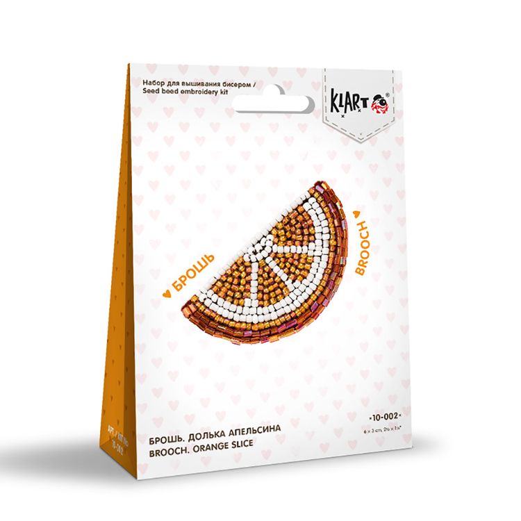 Набор вышивки бисером «Брошь. Долька апельсина» — картинка 4