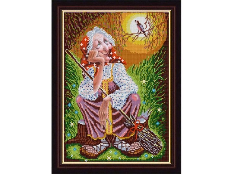 Рисунок на ткани «Бабушка Яга»