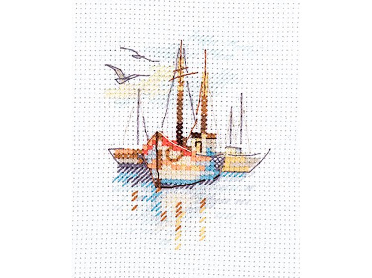 Набор для вышивания «Лодки на рассвете»