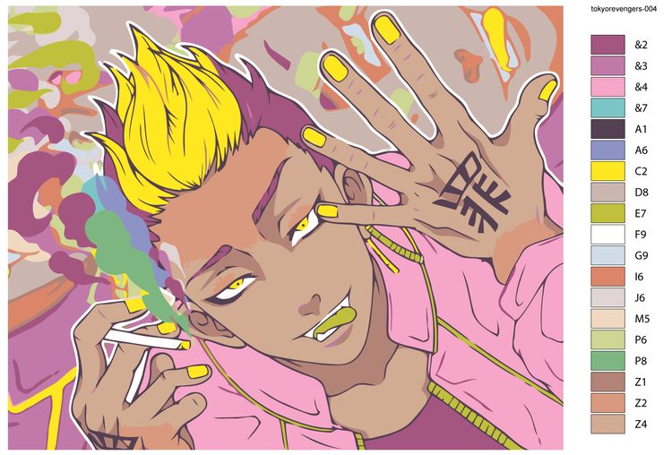 Картина по номерам «Аниме Токийские Мстители: Шуджи Ханма» — картинка 2