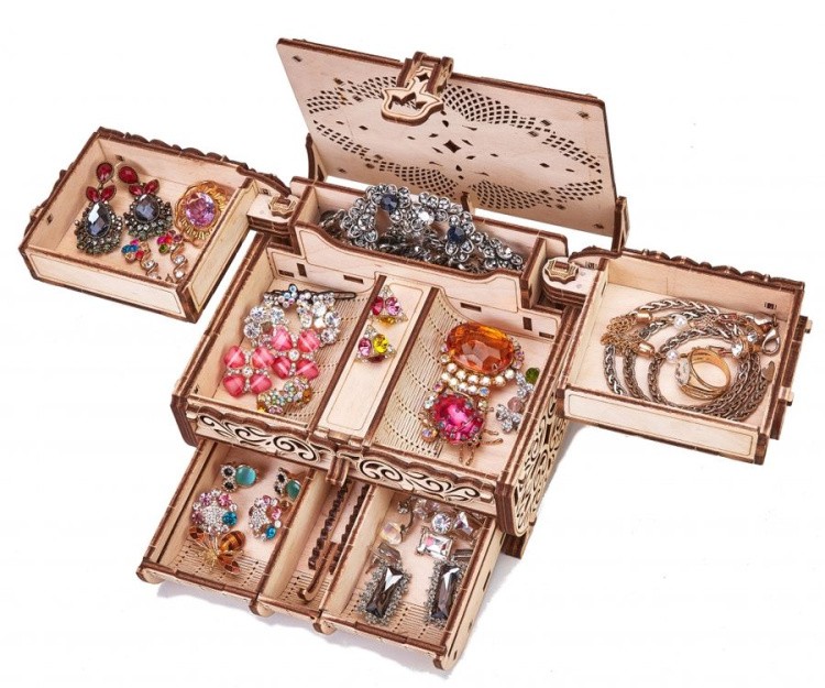 Конструктор из дерева «Шкатулка, декорированная кристаллами Swarovski», Wood Trick — картинка 2