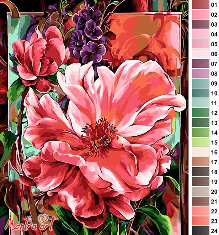 Картина по номерам «Пион» — картинка 2