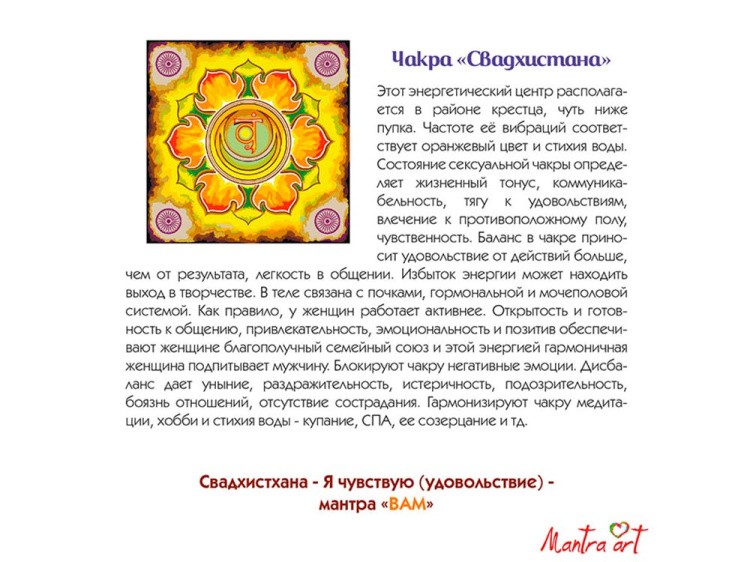 Картина по номерам «Чакра Свадхистана» — картинка 4