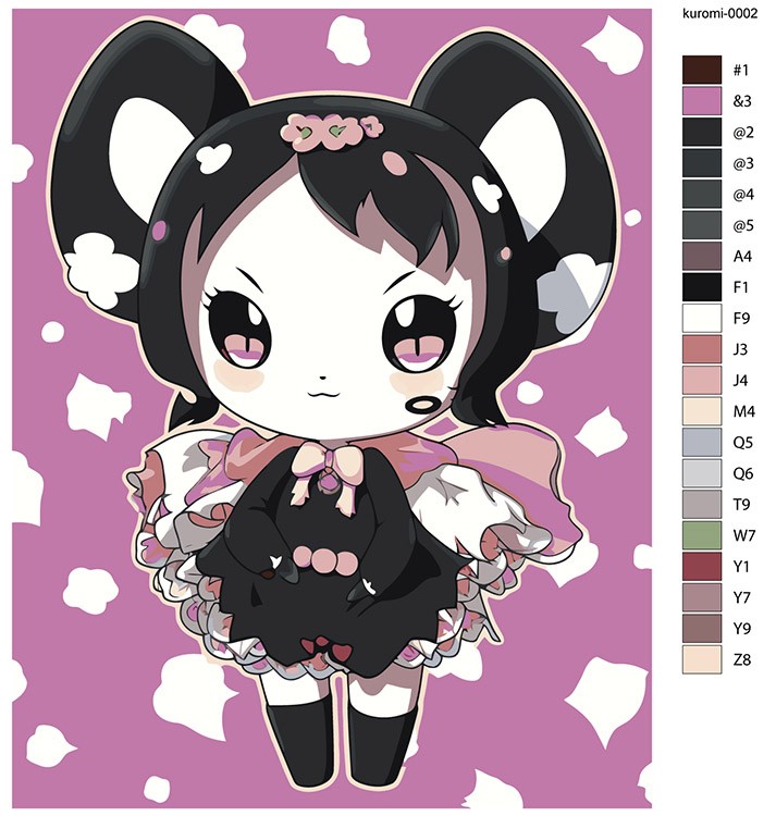 Картина по номерам «Аниме Hello Kitty Хеллоу Китти: Куроми 5» — картинка 2