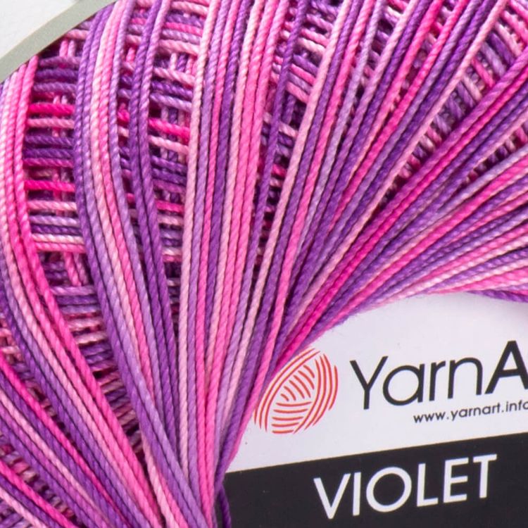 Пряжа YarnArt Violet Melange (508), мультиколор, 5 шт. по 50 г — картинка 2