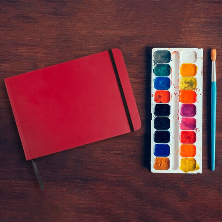 Скетчбук для акварели, 200 г/м2, 148х210 мм, среднее зерно, 40 л., КОЖЗАМ, резинка, BRAUBERG ART PREMIERE — картинка 9