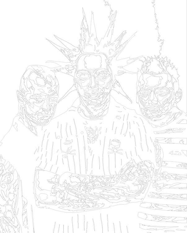 Картина по номерам «КиШ Король и Шут: Горшенев, Князев и Цвиркунов» — картинка 3