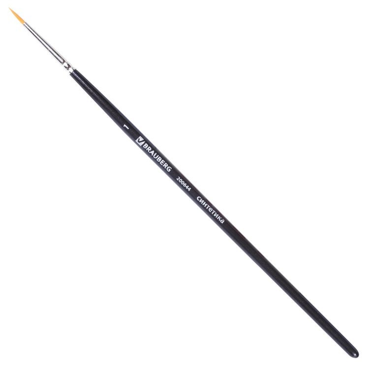 Кисть художественная проф. BRAUBERG ART CLASSIC, синтетика жесткая, круглая, № 1 — картинка 2