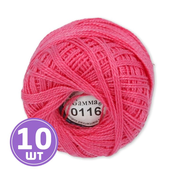 Пряжа Gamma Ирис (0116), ярко-розовый, 10 шт. по 10 г