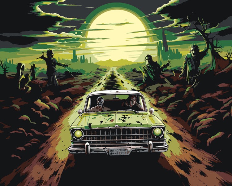 Картина по номерам «Машины: Поездка от зомби»