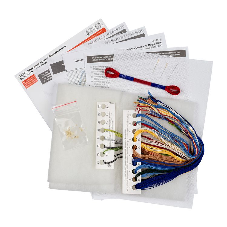 Набор для вышивания «Новогодняя игрушка. Волшебная ночь» — картинка 7