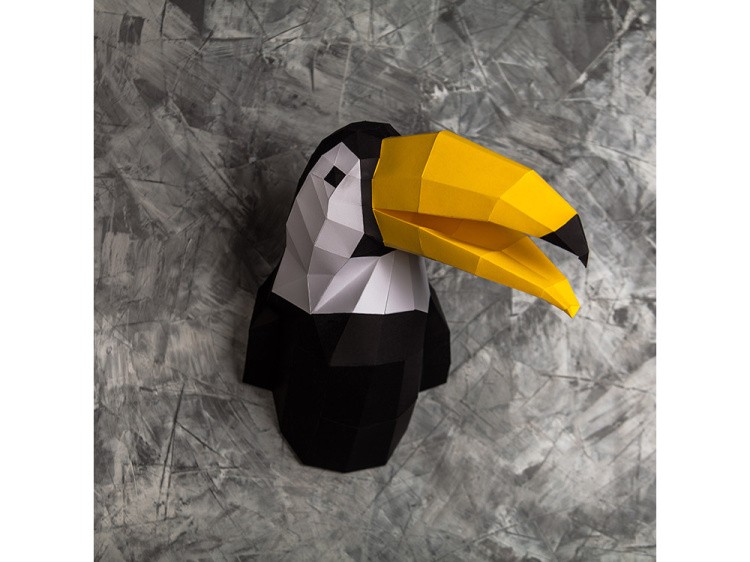 Бумажная модель для склеивания трофей «Тукан» — картинка 3