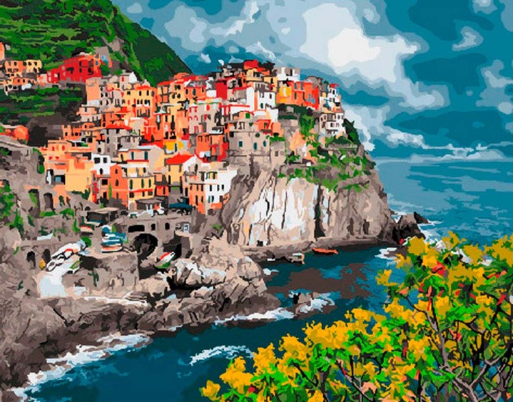 Картина по номерам «Итальянское побережье»