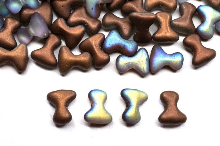 Бусины Preciosa (Чехия) TEE 111-01364-00, 10 г, цвет: 00030-98833 матовый коричневый радужный — картинка 2