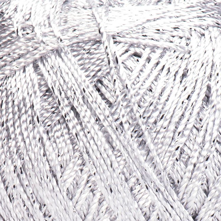 Пряжа YarnArt Bright (128), бело-серебряный, 5 шт. по 90 г — картинка 2