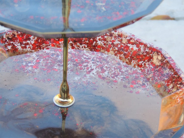 Силиконовый молд Epoxy Master заготовка для фруктовницы граненая, 27 см — картинка 5