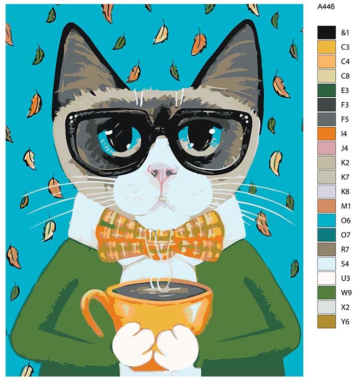 Картина по номерам «Горячий чай» — картинка 2