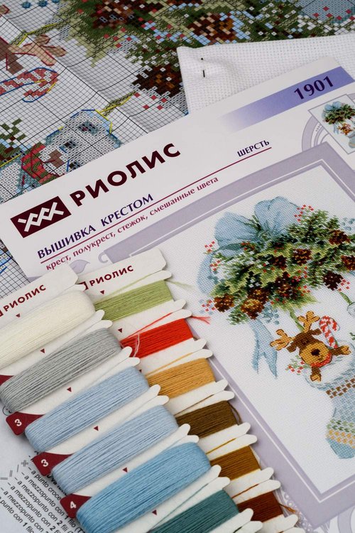 Набор для вышивания «Мишки, шишки и олень» — картинка 2