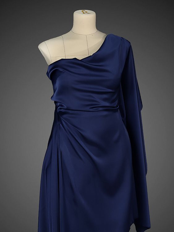 Ткань шелк Армани, 5 м x 150 см, 90 г/м², цвет: синий (сапфир), TBY — картинка 5