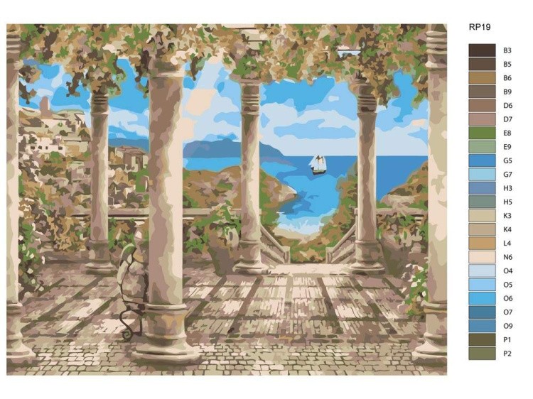 Картина по номерам «Греческий остров» — картинка 2