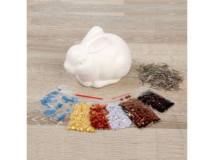 Объемная фигурка из пайеток «Заяц» — картинка 2